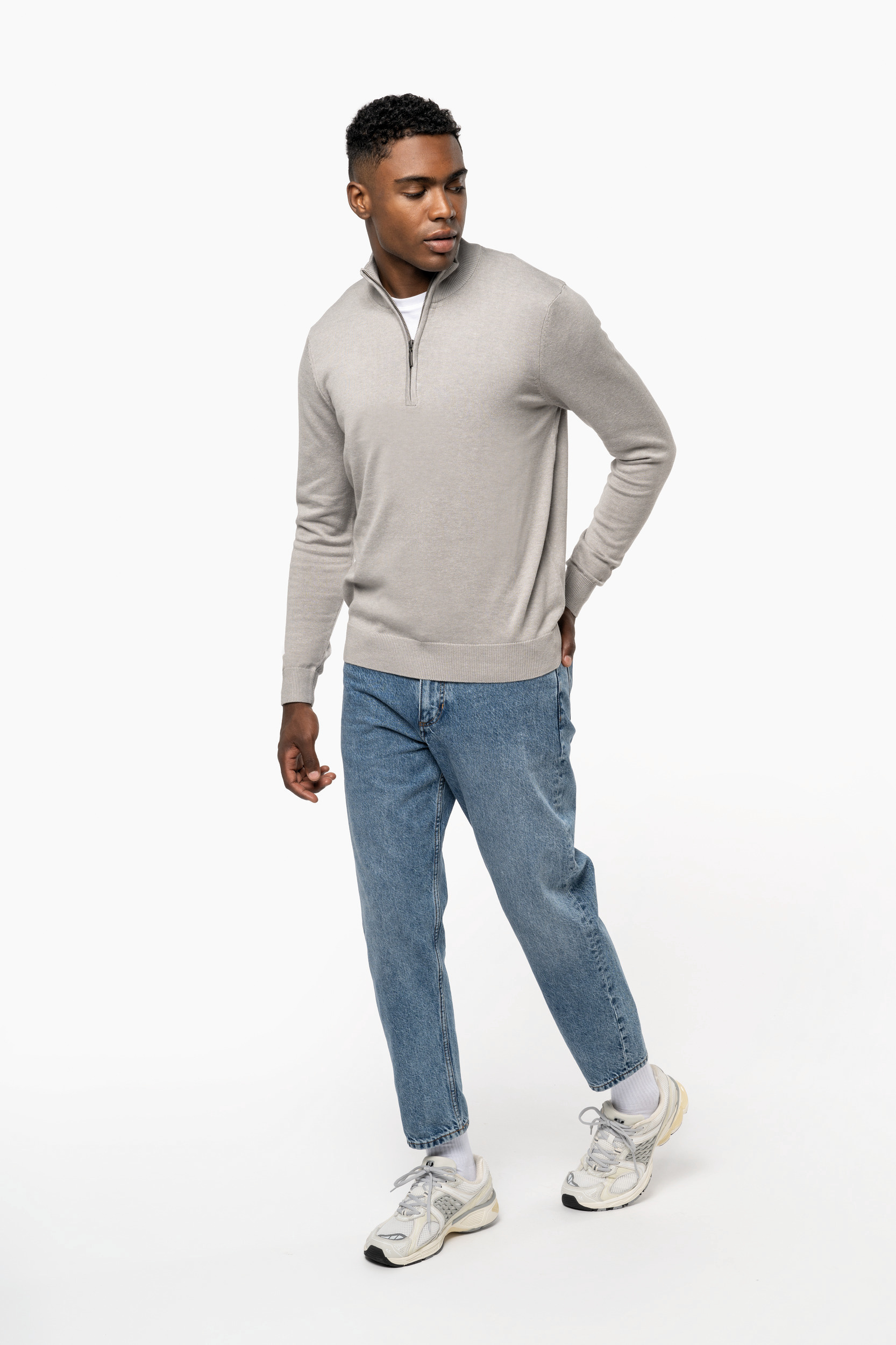 Kariban Pull 1/4 zip homme K970 – Image 3
