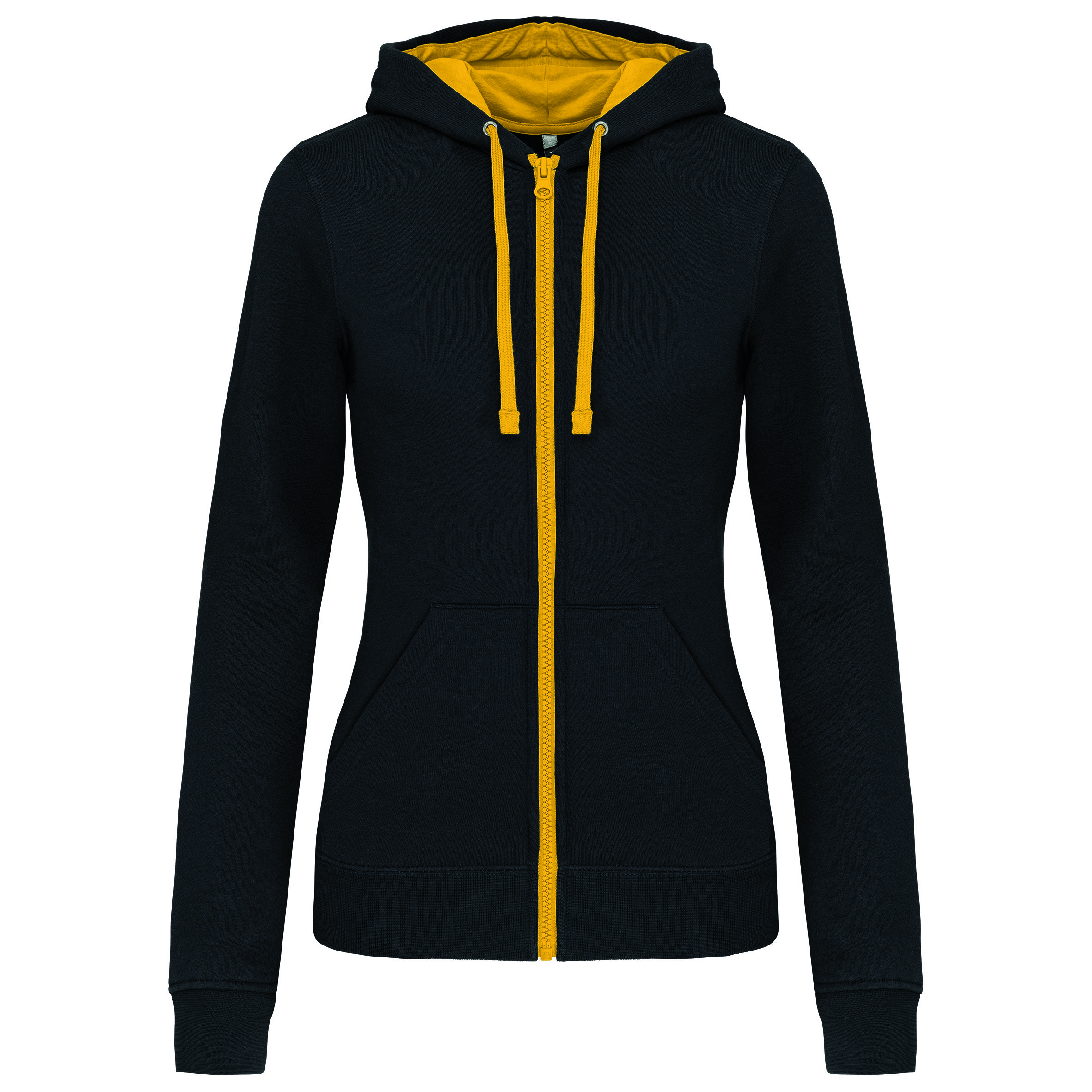 Kariban Sweat-shirt zippé capuche contrastée femme K467 – Image 8