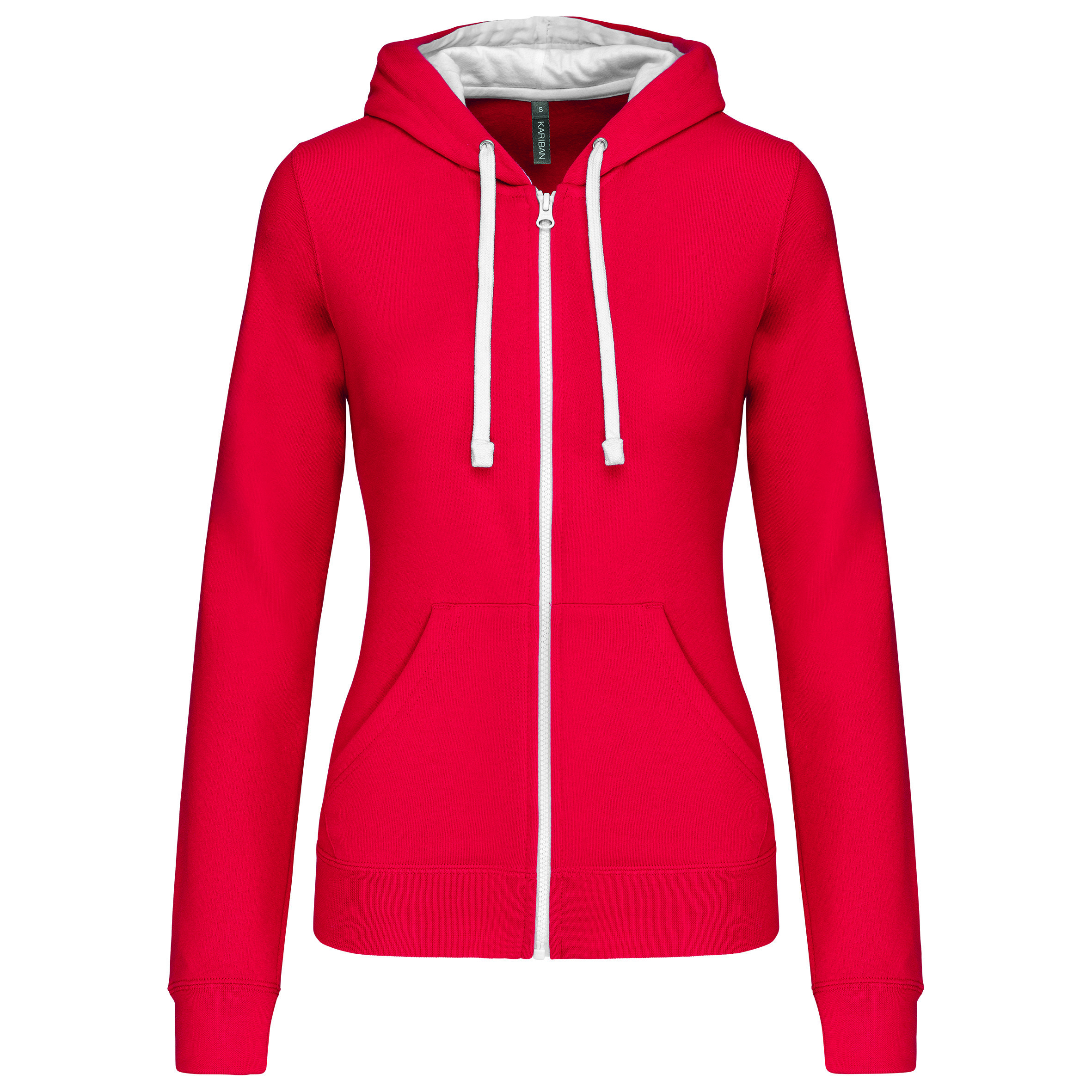 Kariban Sweat-shirt zippé capuche contrastée femme K467 – Image 11