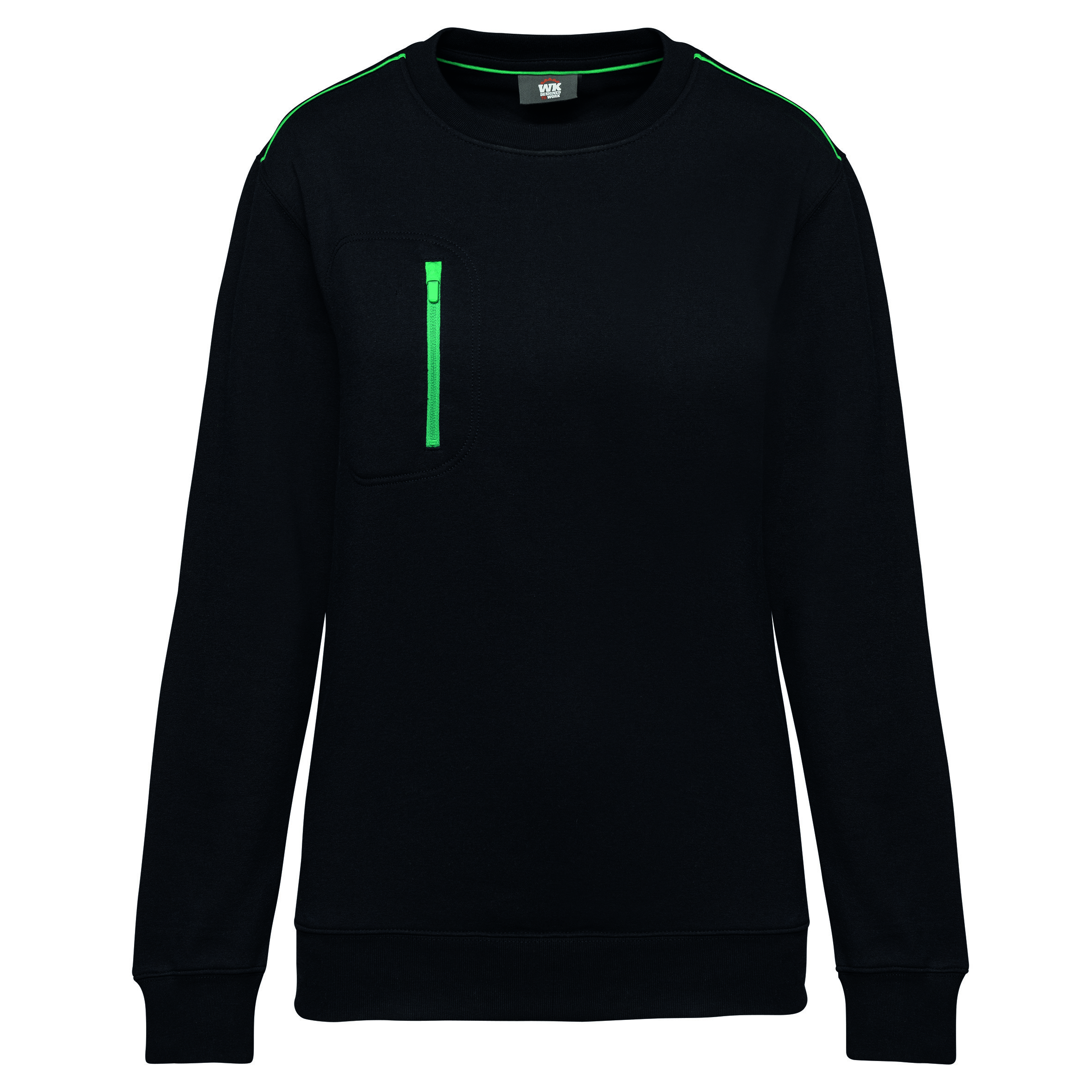 Wk. Designed To Work Sweat-shirt Day To Day zip poche contrastée unisexe WK403 – Image 12
