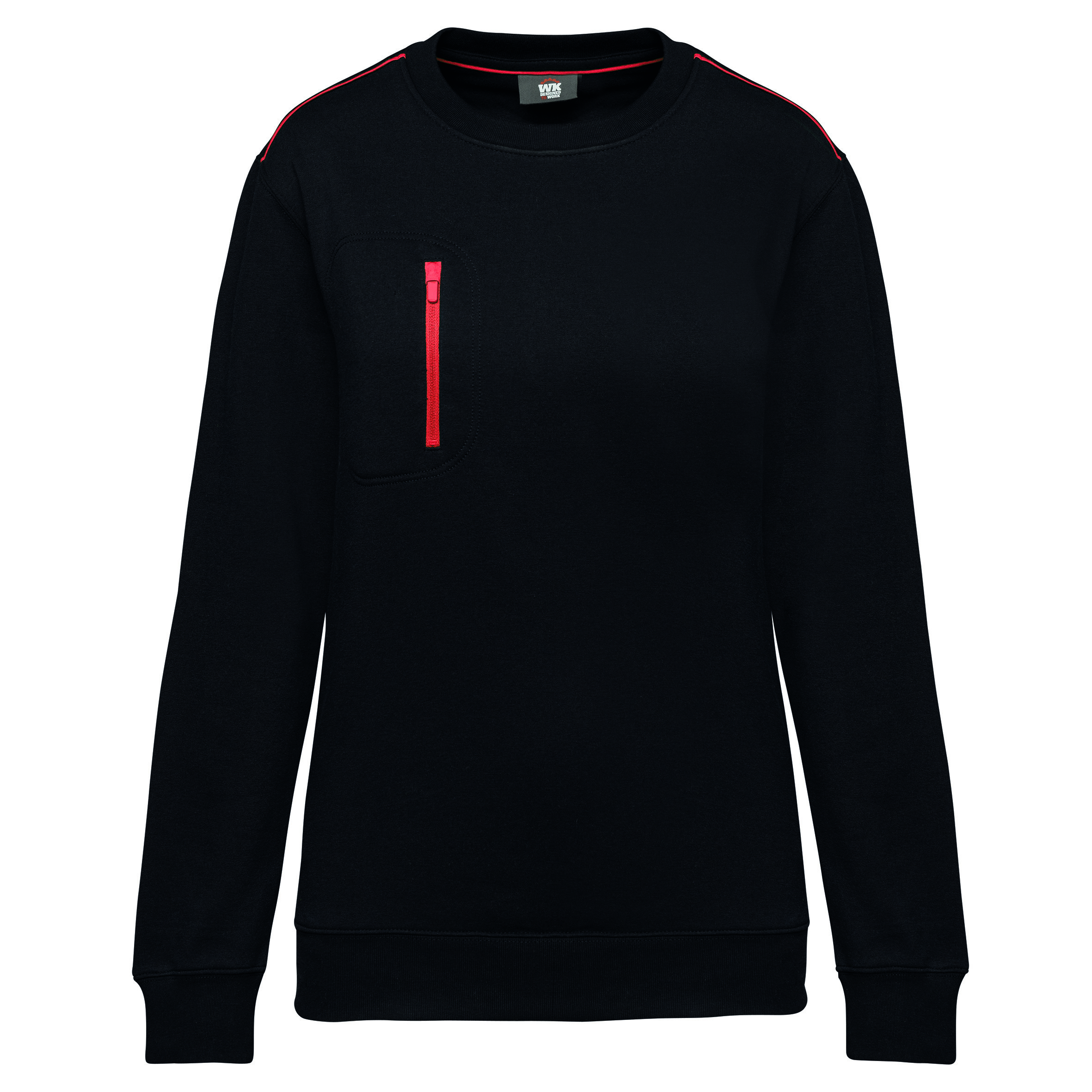 Wk. Designed To Work Sweat-shirt Day To Day zip poche contrastée unisexe WK403 – Image 14
