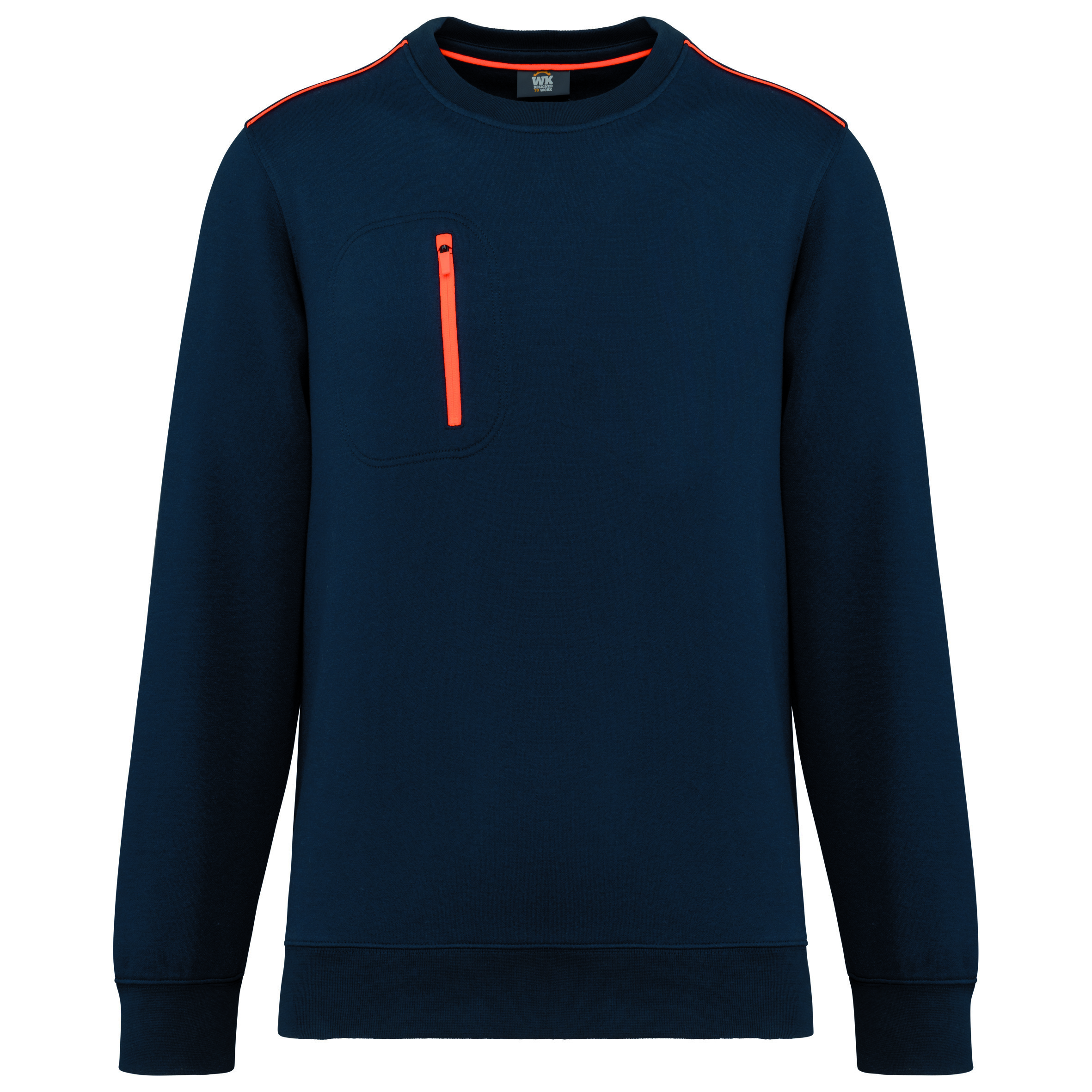 Wk. Designed To Work Sweat-shirt Day To Day zip poche contrastée unisexe WK403 – Image 7