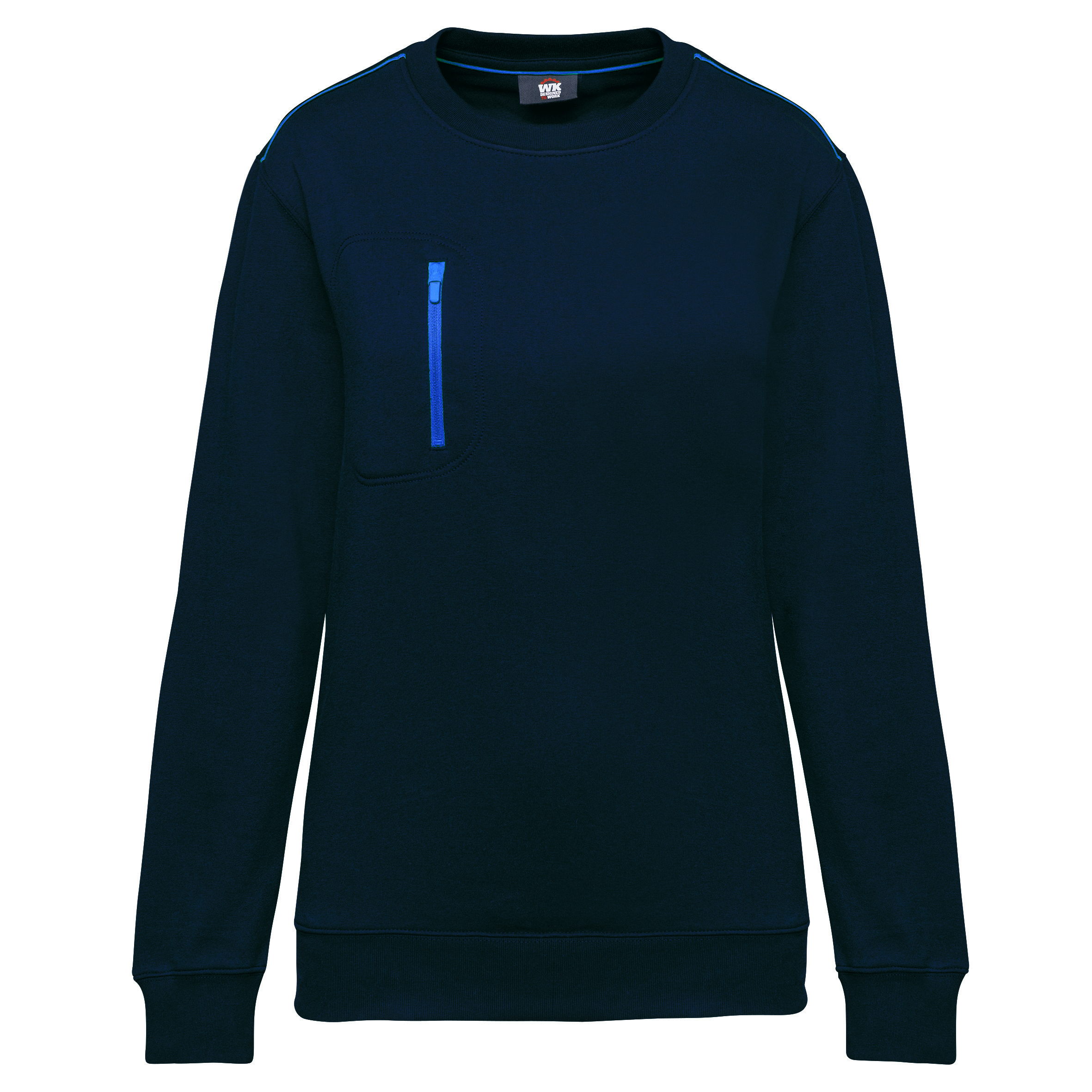 Wk. Designed To Work Sweat-shirt Day To Day zip poche contrastée unisexe WK403 – Image 18